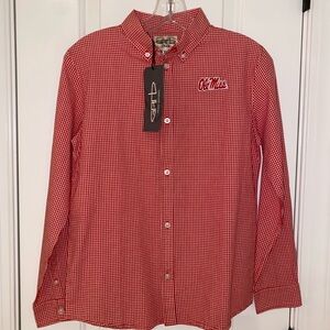 Ole Miss Red Gingham Men's Shirt